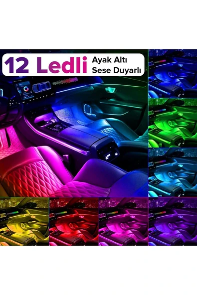 Extra Marketing Komat'Su Pc50 Uyumlu 12 Ledli Ayak Altı Sese Duyarlı Led ürün görseli
