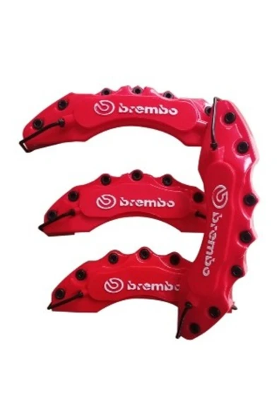 cararts Brembo Uyumlu Kaliper Kapağı 4'lü Set – Sportif Ve Isıya Dayanıklı Tasarım (KIRMIZI)