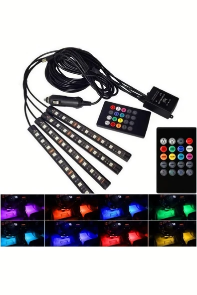 DNA Müziğe Duyarlı 8 Renk Rgb Ayak Altı Aydınlatma Kumandalı ürün görseli