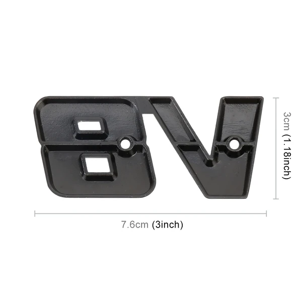 V8 Connect Şekilli Araba Metal Gövde Dekoratif Sticker Siyah L Boy - 3