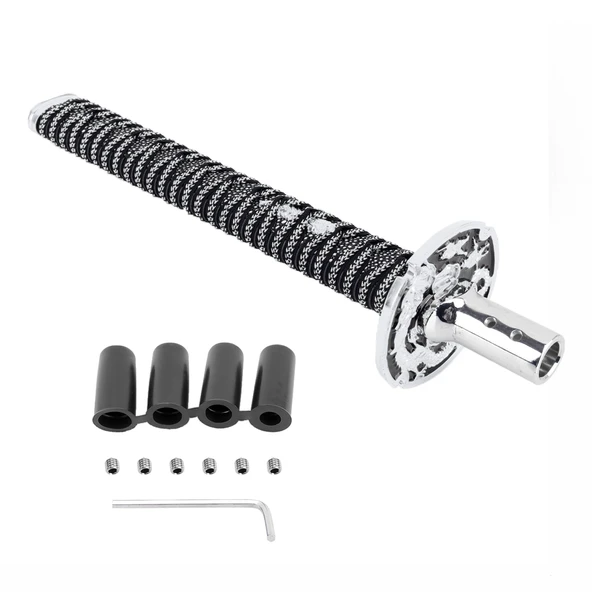Evrensel Samurai Şekilli Vites Topuzu Manuel ve Otomatik 31.5 cm Gümüş - 5