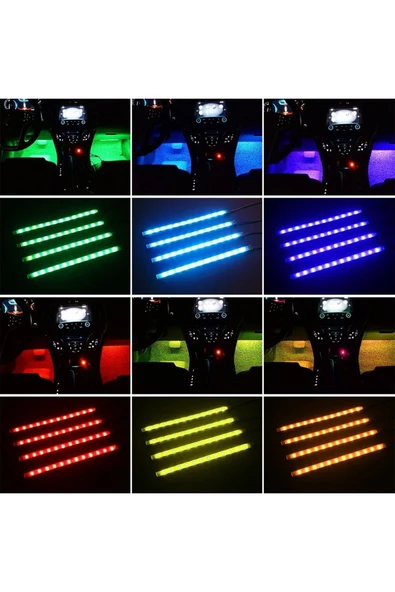 Extra Marketing Lamborghini Runner Uyumlu 12 Ledli Ayak Altı Sese Duyarlı Led - Resim 6