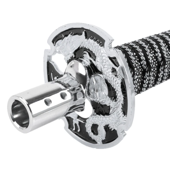 Evrensel Samurai Şekilli Vites Topuzu Manuel ve Otomatik 31.5 cm Gümüş - 4