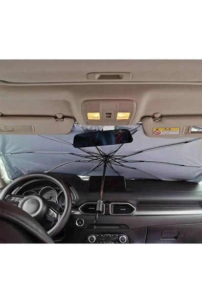 Extra Marketing Araç İçi Ön Cam Güneşliği, Katlanabilir Şemsiye Şeklinde Otomobil Ön Cam Güneşliği - Resim 4