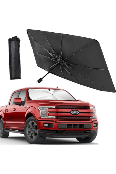 Microcase Oto Katlanabilir Güneşlik Şemsiye Ön Cam Gölgelik 125x75cm Özel Esnek Saplı Güneş Koruyucu Al4521 ürün görseli