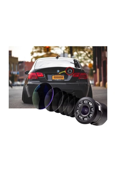 İR Tiger Marketing Geri Görüş Park Kamerası Mesafe Çizgili Ir Gece Görüşlü Su Geçmez 5 Mt Kablo - 6