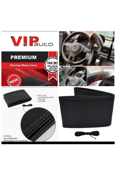 Vip Premium Noktalı Dikmeli Direksiyon Kılıfı - Resim 2