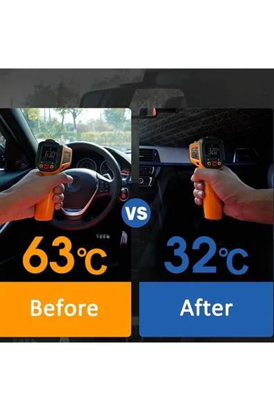 accestr Tüm Araçlar İçin Uygun Araba Ön Cam Güneşlik Katlanabilir Güneşlik Şemsiye Ön Cam Gölgelik Esnek - Resim 8