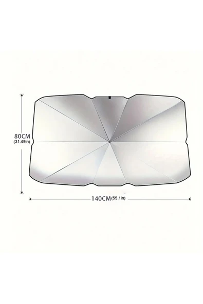 accestr Tüm Araçlar İçin Uygun Araba Ön Cam Güneşlik Katlanabilir Güneşlik Şemsiye Ön Cam Gölgelik Esnek - Resim 6