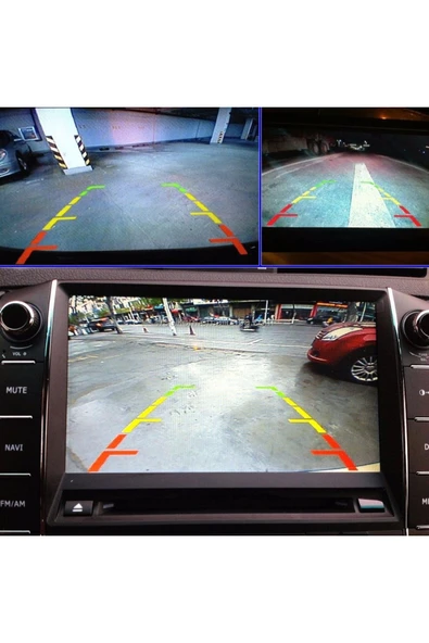 All Avcill Araba Geri Görüş Kamerası 8 Adet Kızılötesi Ledli Gece Görüşlü Mesafe Çizgili Uyumlu Park Kamera - 5