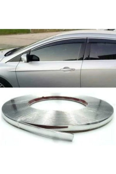 Extra Marketing Universal Yapışkanlı Nikelaj Şerit Bant Çıta 18mm 5 Metre Krom - Resim 5