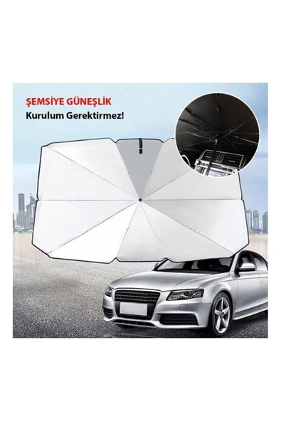 salezza Otamatik Araç Şemsiyesi Bütün Araçlara Uyumlu Yaz Mevsimi Araba Şemsiyesi - Resim 3