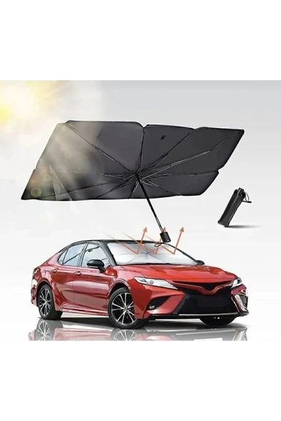 Extra Marketing Araç İçi Ön Cam Güneşliği, Katlanabilir Şemsiye Şeklinde Otomobil Ön Cam Güneşliği - Resim 5