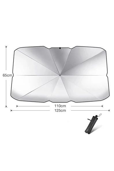 blisspremium Araba Oto Ön Cam Şemsiye Küçük Boy (125cm*65cm ). - Resim 6
