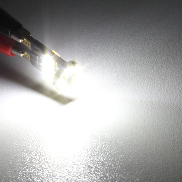 Araç Genişlik Lambası T10 4014 15SMD 12V 2W Beyaz Işık 2'li Set - 7