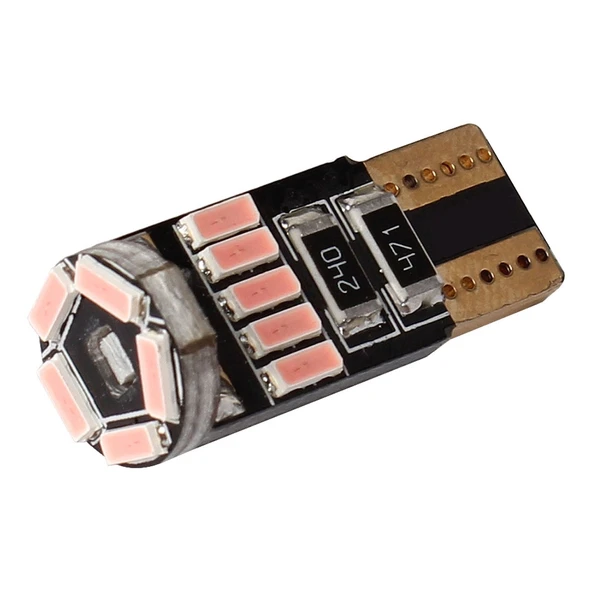 2 Adet DC 12V 2W 240LM 5500K T10 4014 15SMD Araba Genişlik Lambası Park Lambası Pembe Işık - 3