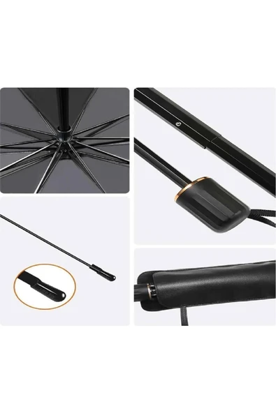 MEGAHAWK Tüm Marka Model Araçlar Şemsiye Tip Katlanabilir Güneşlik Şemsiye Ön Cam Gölgelik - Resim 3