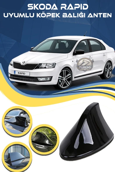 STS Oto Aksesuar Skoda Rapid Uyumlu Oto Balık Sırtı Anten Elektrikli Köpekbalığı Balina Tavan Anteni ürün görseli 1