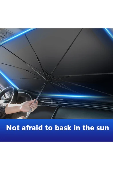 Choice Katlanabilir Araba Ön Camı Güneşlik Şemsiye Araba Örtüsü Güneşlik Isı Yalıtımı Ön Cam İç... - Resim 2