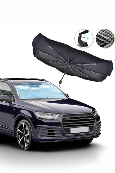 C9 Tüm Arabalar Için Ön Cam Güneşlik Katlanabilir Güneşlik Gölgelik Şemsiye 140 X 79 Cm ürün görseli