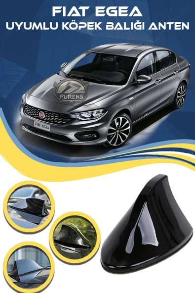 STS Oto Aksesuar Fiat Egea Uyumlu Oto Balık Sırtı Anten Elektrikli Köpekbalığı Balina Tavan Anteni ürün görseli