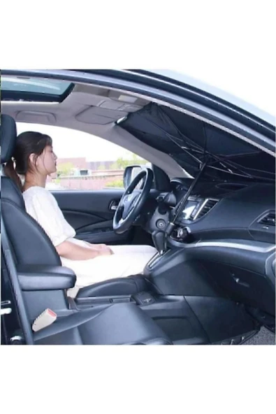 malimoon Tüm Araçlar İçin Araba Ön Cam Güneşlik Katlanabilir Güneşlik Şemsiye Ön Cam Gölgelik ESNEK - Resim 3