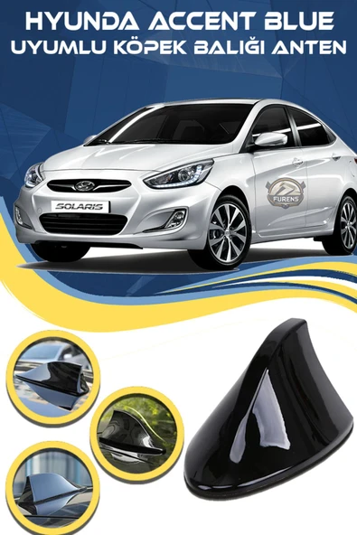 STS Oto Aksesuar Hyunda Accent Blue Uyumlu Oto Balık Sırtı Anten Elektrikli Köpekbalığı Balina Tavan Anteni - 1