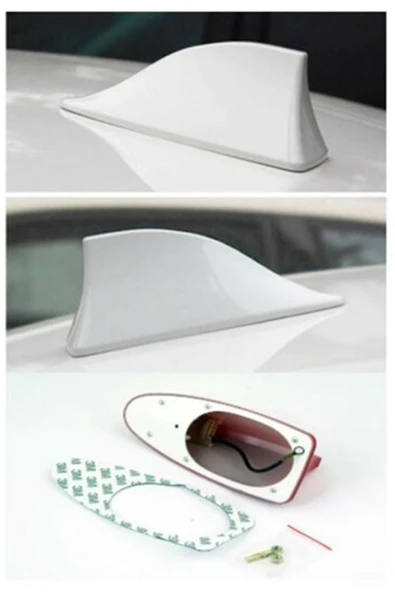 GÜRHAN SHOP Ford Mondeo Uyumlu Oto Balık Sırtı Anten Elektrikli Köpekbalığı Balina Tavan Anteni Beyaz ürün görseli