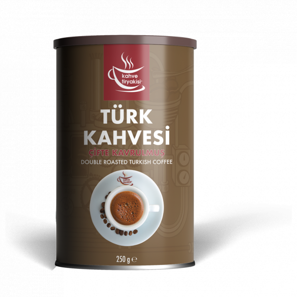 Kahve Tiryakisi Çifte Kavrulmuş Türk Kahvesi 250 gr Teneke