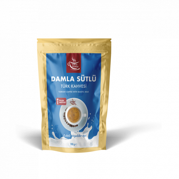 Kahve Tiryakisi Damla Sütlü Türk Kahvesi 200 gr Paket