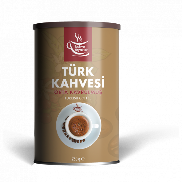 Kahve Tiryakisi Orta Kavrulmuş Türk Kahvesi 250 gr Teneke