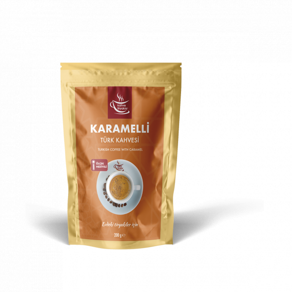 Kahve Tiryakisi Karamelli Türk Kahvesi 200 gr Paket
