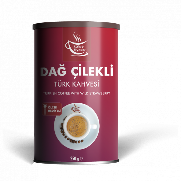 Kahve Tiryakisi Dağ Çilekli Türk Kahvesi 250 gr Teneke