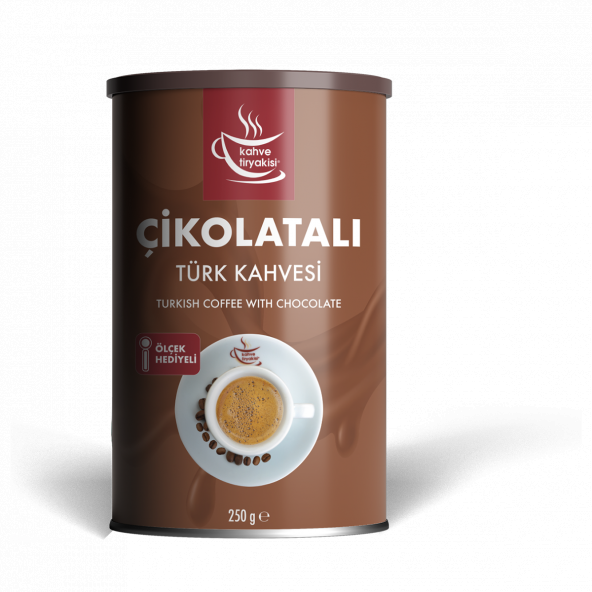Kahve Tiryakisi Çikolatalı Türk Kahvesi 250 gr Teneke