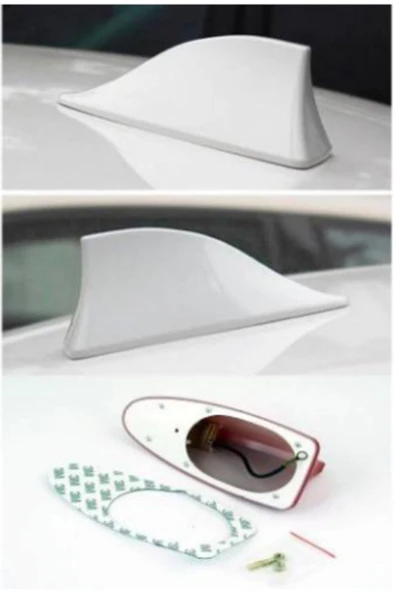 GÜRHAN SHOP Citroen Ds3 Uyumlu Oto Balık Sırtı Anten Elektrikli Köpekbalığı Balina Tavan Anteni Beyaz ürün görseli