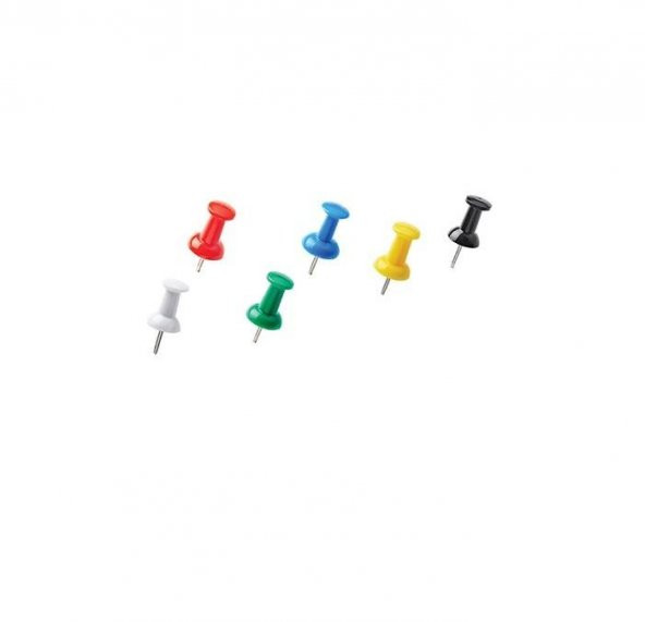 Harita Çivisi Pano İğnesi Mimaks Renkli Harita Çivisi 6 Paket - 4