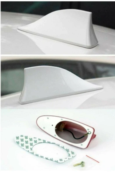 Extra Marketing Rover 75 Uyumlu Oto Balık Sırtı Anten Elektrikli Köpekbalığı Balina Tavan Anteni Beyaz ürün görseli