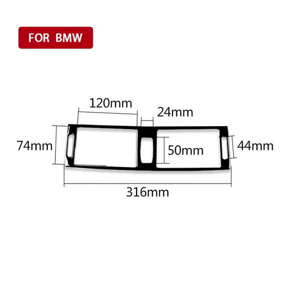 BMW X5 E70 2008-2013 ve X6 E71 2009-2014 Orta Hava Çıkışı Dekoratif Siyah Sticker - 6