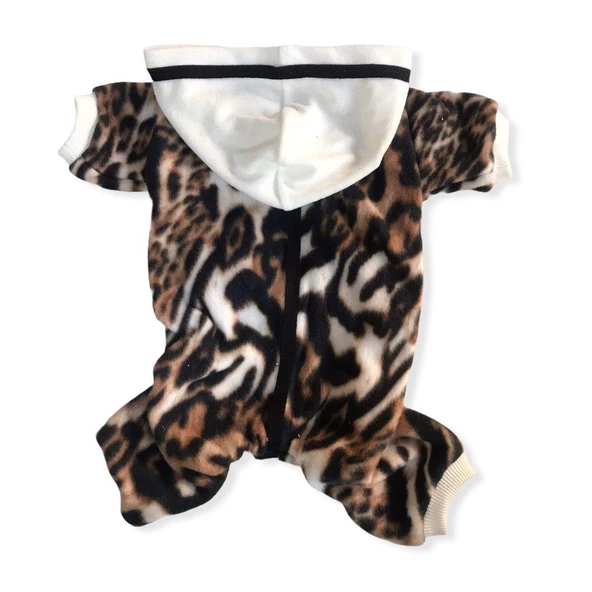 Leo Chique Polar Kapşonlu Köpek Tulumu Kıyafeti - 2