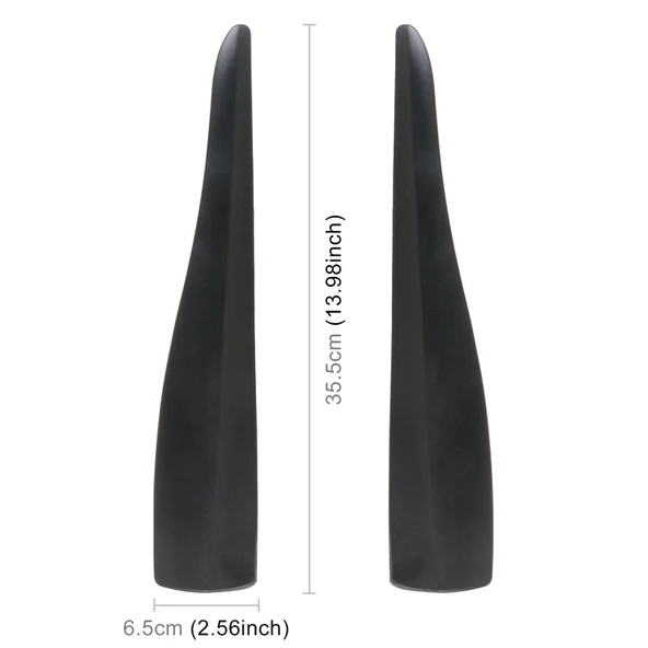 Siyah Uzun Silikon Araba Tampon Koruyucu Şerit 35.5x6.5x0.5 cm - 2