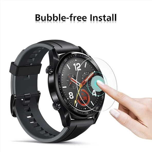 46mm Evrensel Temperli Cam Ekran Koruyucu Galaxy LG Sony Huawei Garmin Uyumlu - 3