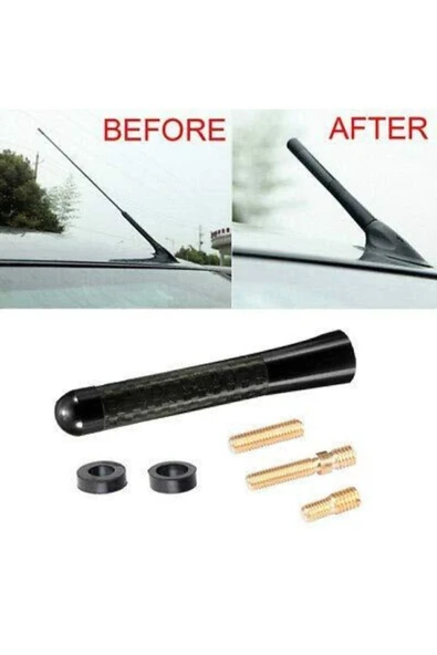 Lindelöf Her Araca Uygun Alüminyum Vidalı Karbon Fiber Oto Radyo Anten Çubuğu ürün görseli