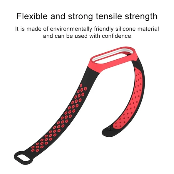 Xiaomi Mi Band 3 ve 4 Uyumlu Siyah Gri Silikon Bileklik - 4