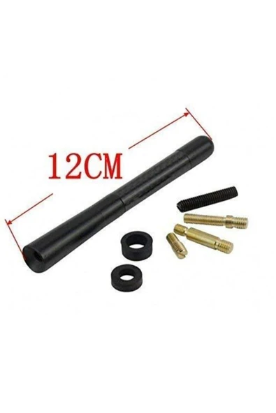 Lindelöf Her Araca Uygun Alüminyum Vidalı Karbon Fiber Oto Radyo Anten Çubuğu - Resim 2