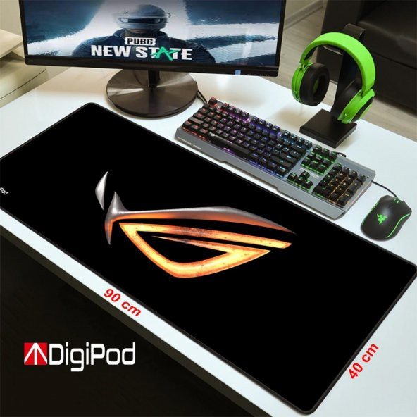 Digipod Gaming Mousepad Oyuncu Mouse Pad 90X40 Xxl Büyük Oyuncu Mousepad Kaymaz Taban Dikişli 4mm - Resim 4