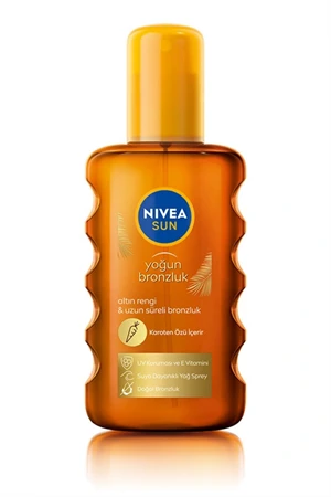 Nivea Sun SPF 6 Karoten Özlü Yoğun Bronzlaştırıcı Güneş Yağı Sprey – 200 ml ürün görseli 1
