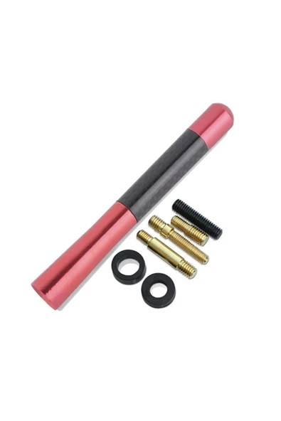 Extra Marketing Toyota Yaris Uyumlu Karbon Kırmızı Oto Radio Anteni Çubuk Anten ürün görseli 1