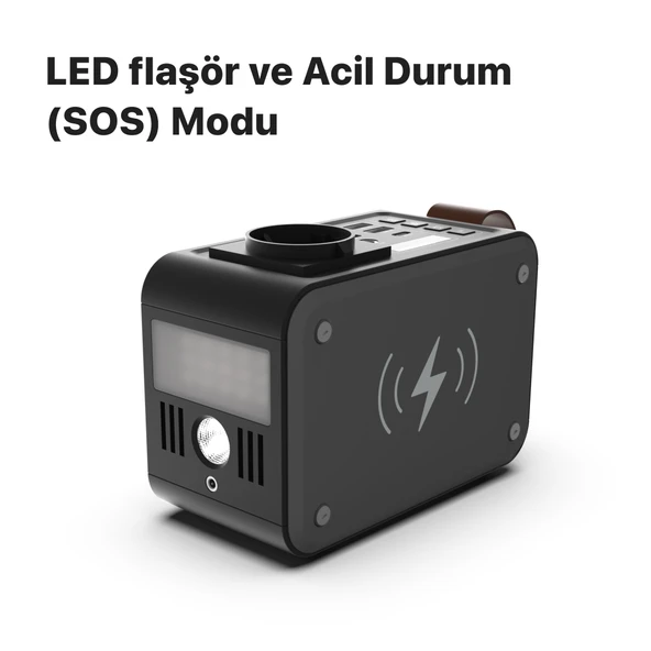 Xenon Smart Taşınabilir Kablosuz Hızlı Şarj Cihazı Type-C Ac USB 3.0 Güç Çıkışı LED Lamba 24000 Mah Güç Istasyonu X6801 - 4