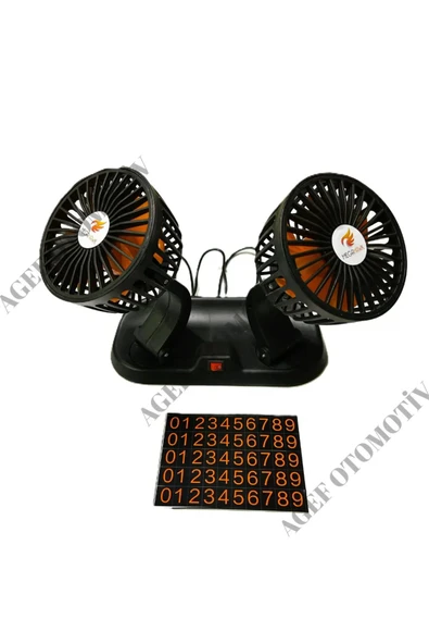 Extra Marketing Araç Içi 360 Derece Dönebilen Mükemmel Soğutucu Vantilatör 12v Kademeli Güç Özelliği - 3