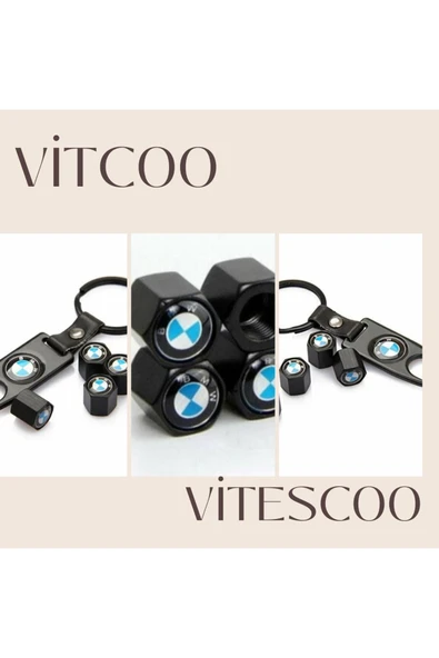 vitcoo BMW LOGOLU ANAHTARLIK VE SİBOP KAPAĞI SETİ ürün görseli